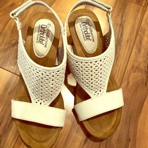 White Wedge Sandals
